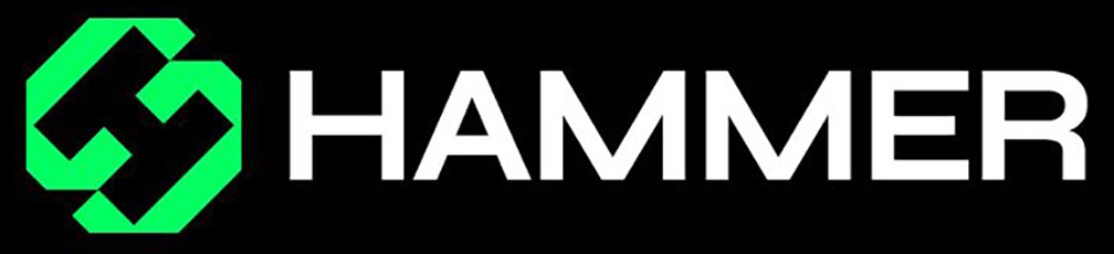 Hammer logo white with backround